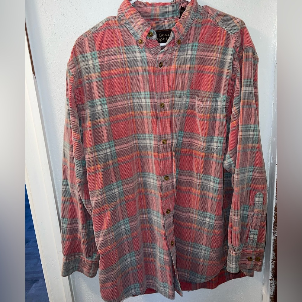 BASIC OPTIONS salmon flannel size L